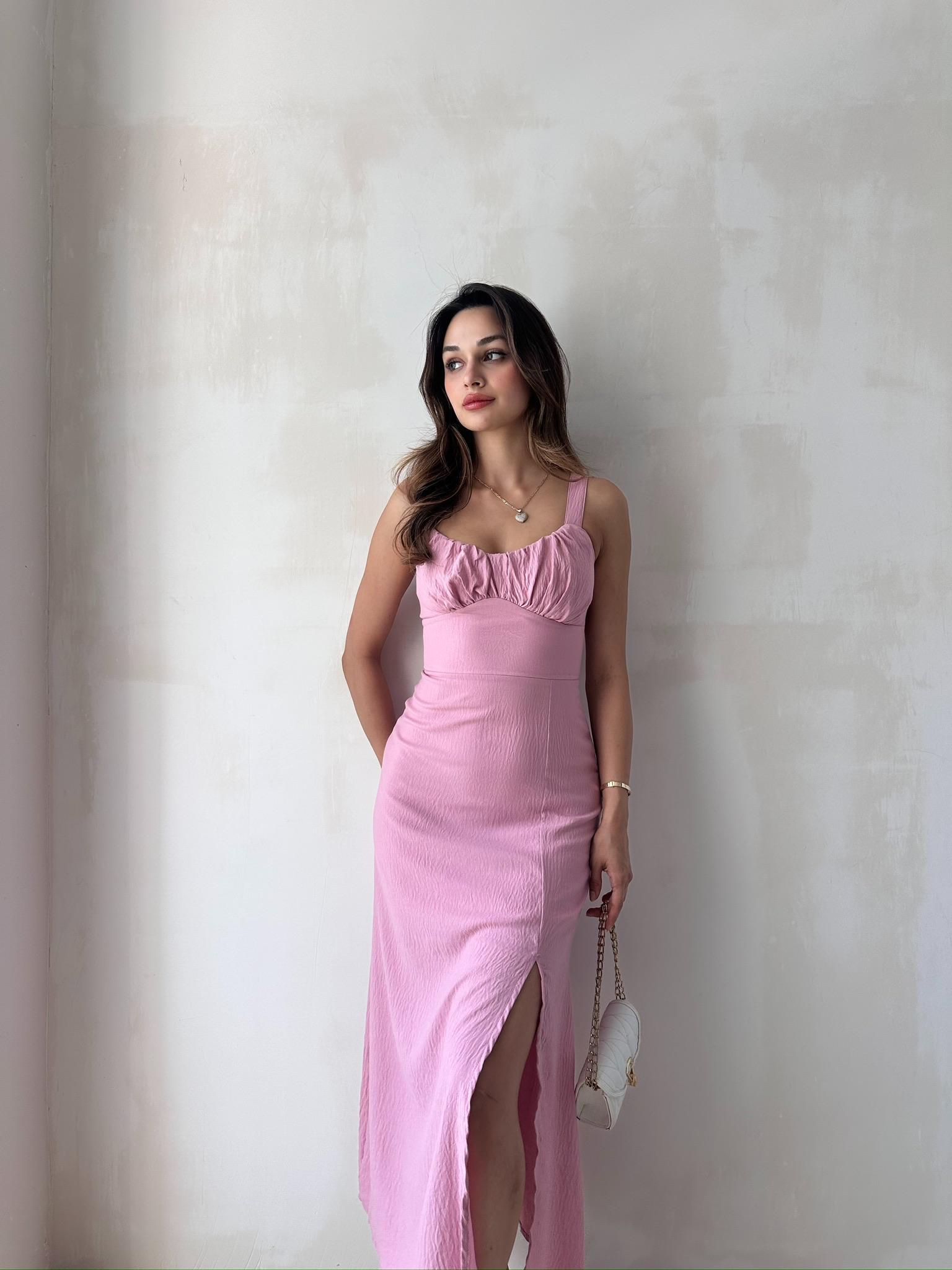 MAJORİ Midi Elbise 8871 - Pudra