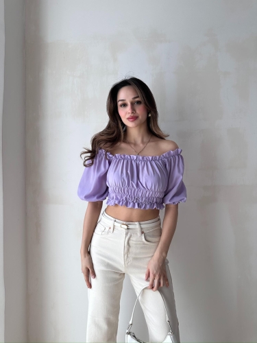 MALVİNA Crop 6621 - Lila - Mooi Butik