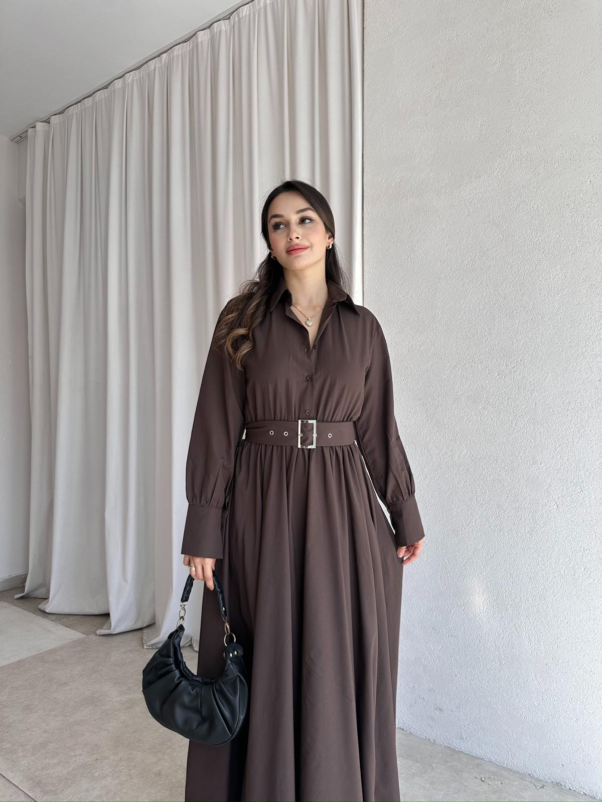 MANTİS Maxi Elbise 8358 - Acı Kahve