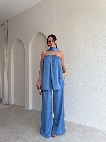 MARCEL Straplez Takım 4016 - İndigo - Mooi Butik