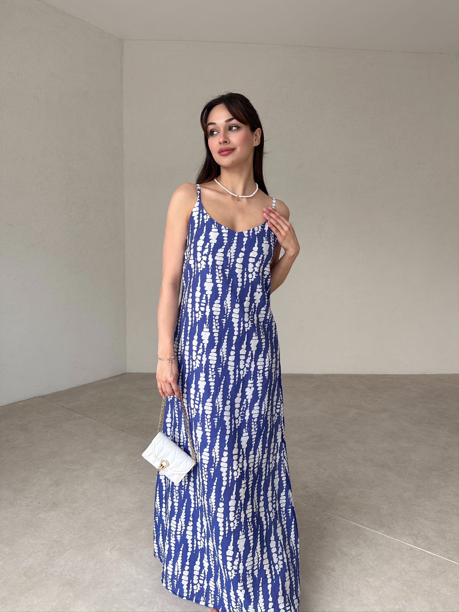 MARGO Maxi Elbise 1445 - İndigo