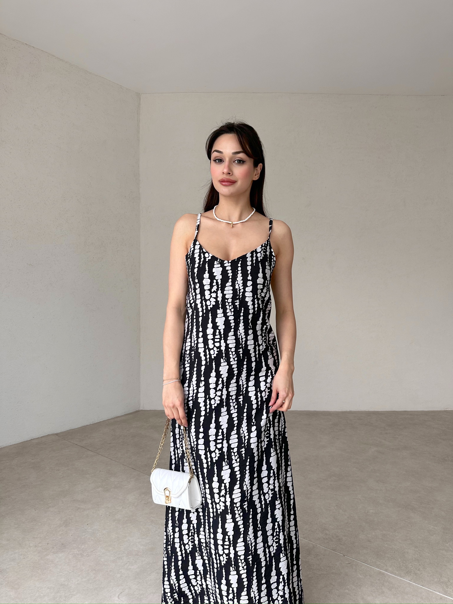 MARGO Maxi Elbise 1445 - Siyah
