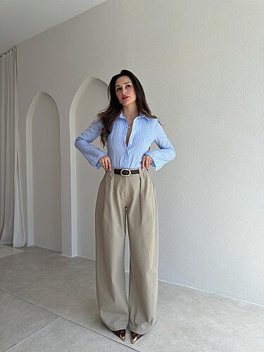 MELT Keten Pantolon 5454 - Vizon - Mooi Butik