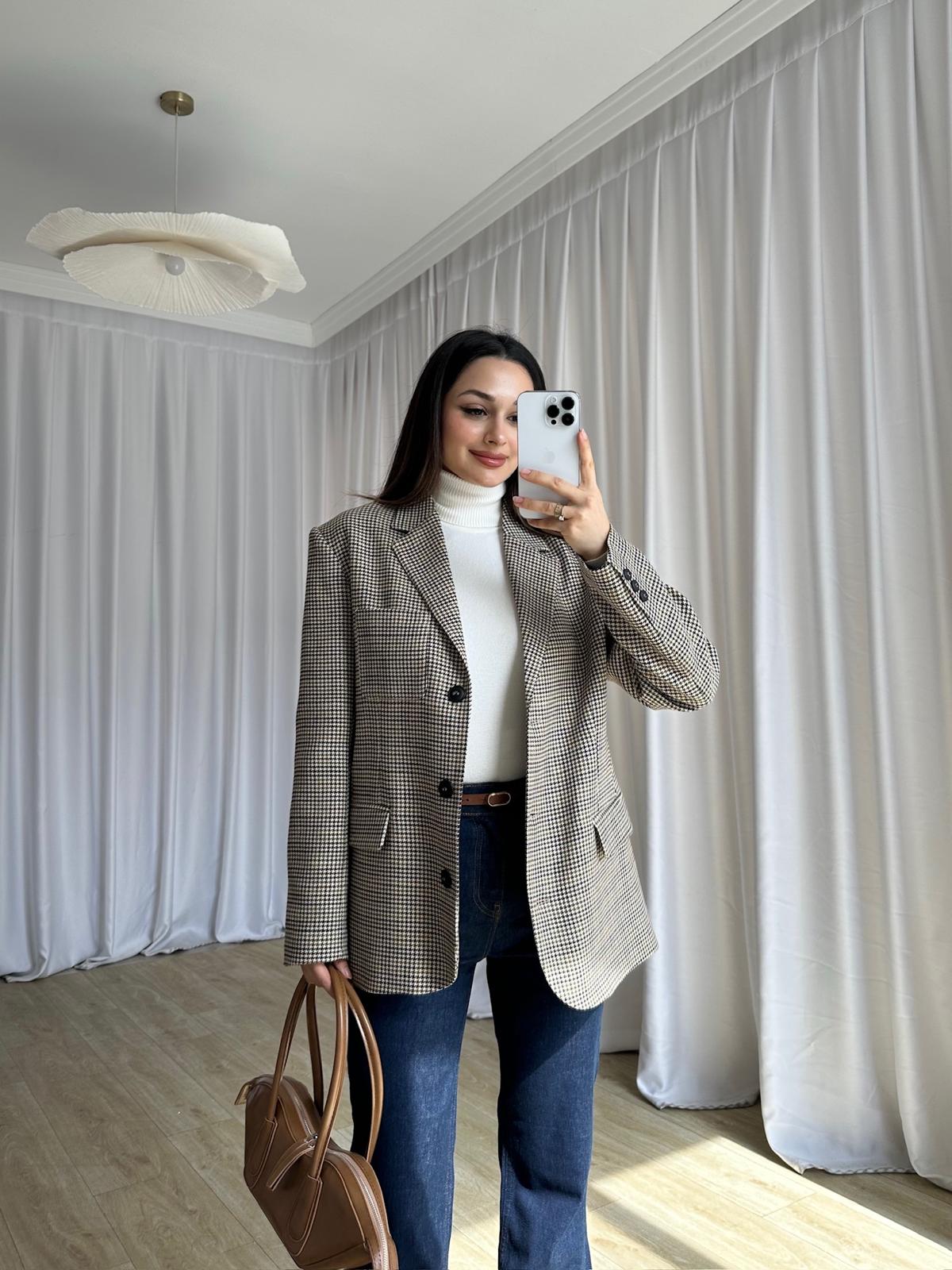 MİA Blazer Ceket 8628 - Kahverengi