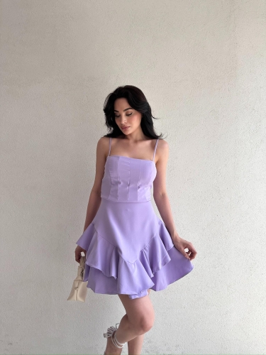 Mini PRENSES Elbise 5578 - Lila - Mooi Butik