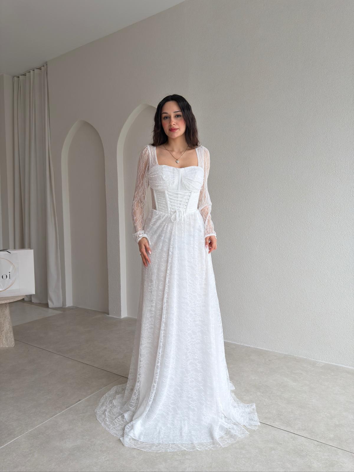 MİRABELLA Maxi Elbise 1997 - Beyaz