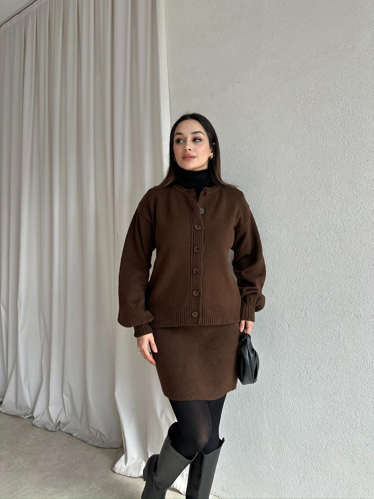MİRELA Triko Takım 8272 - Acı Kahve