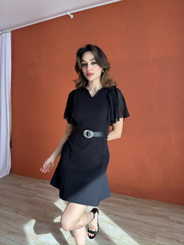 MOMENTO Mini Elbise 8594 - Siyah - Mooi Butik