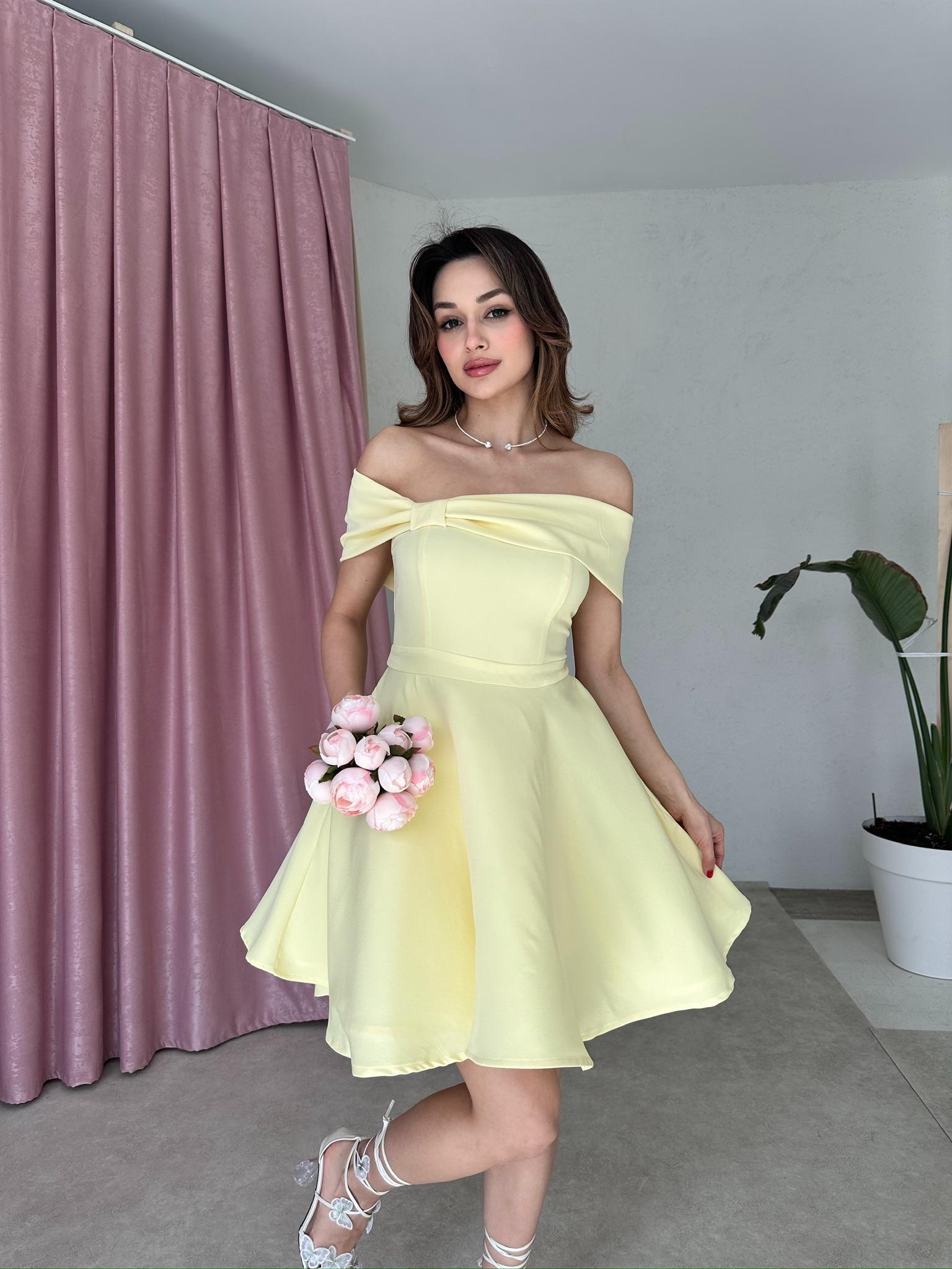 MORENO Mini Elbise 5032 - Sarı 
