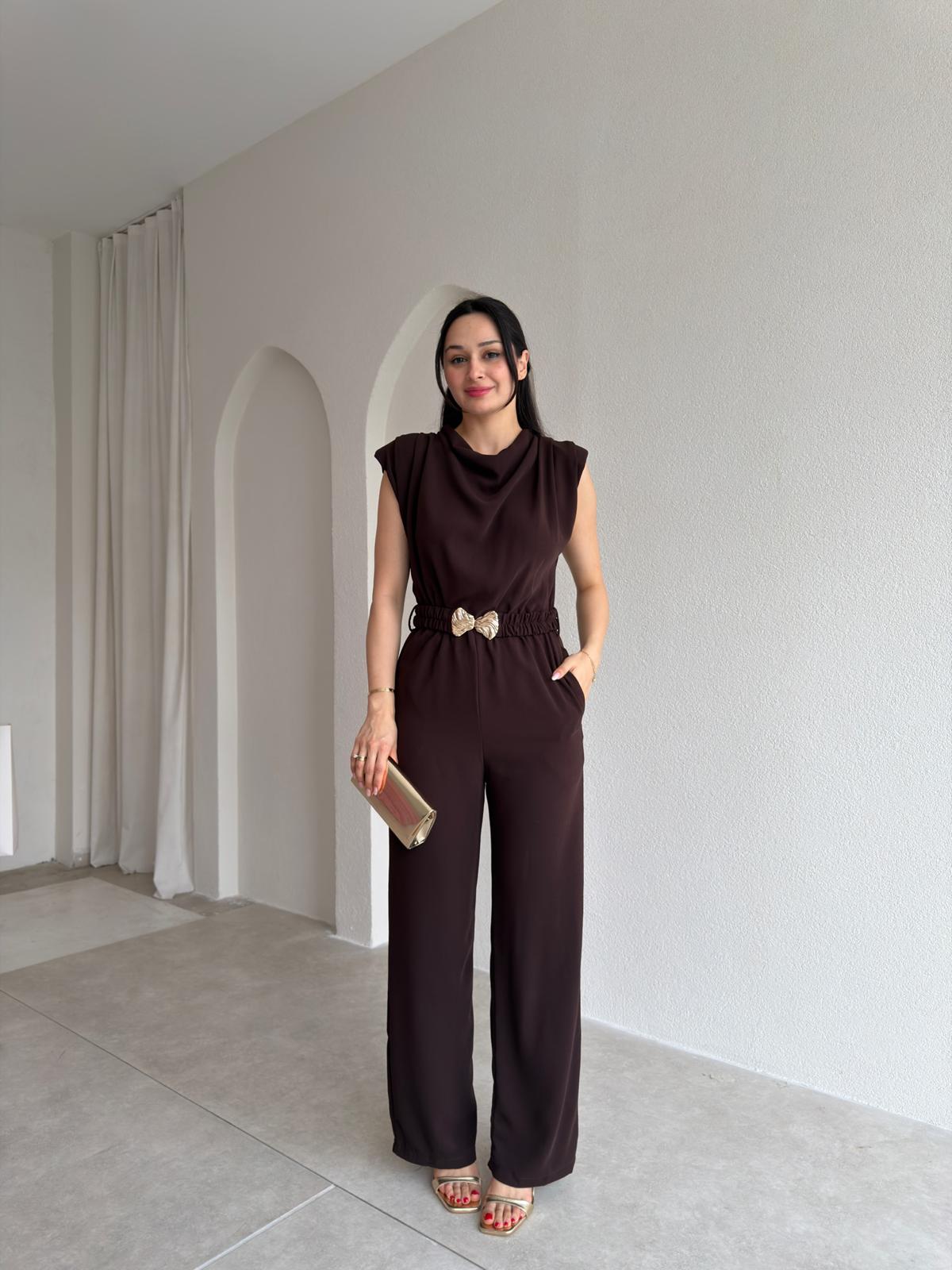 MORRİS Kemerli Tulum 4207 - Acı Kahve
