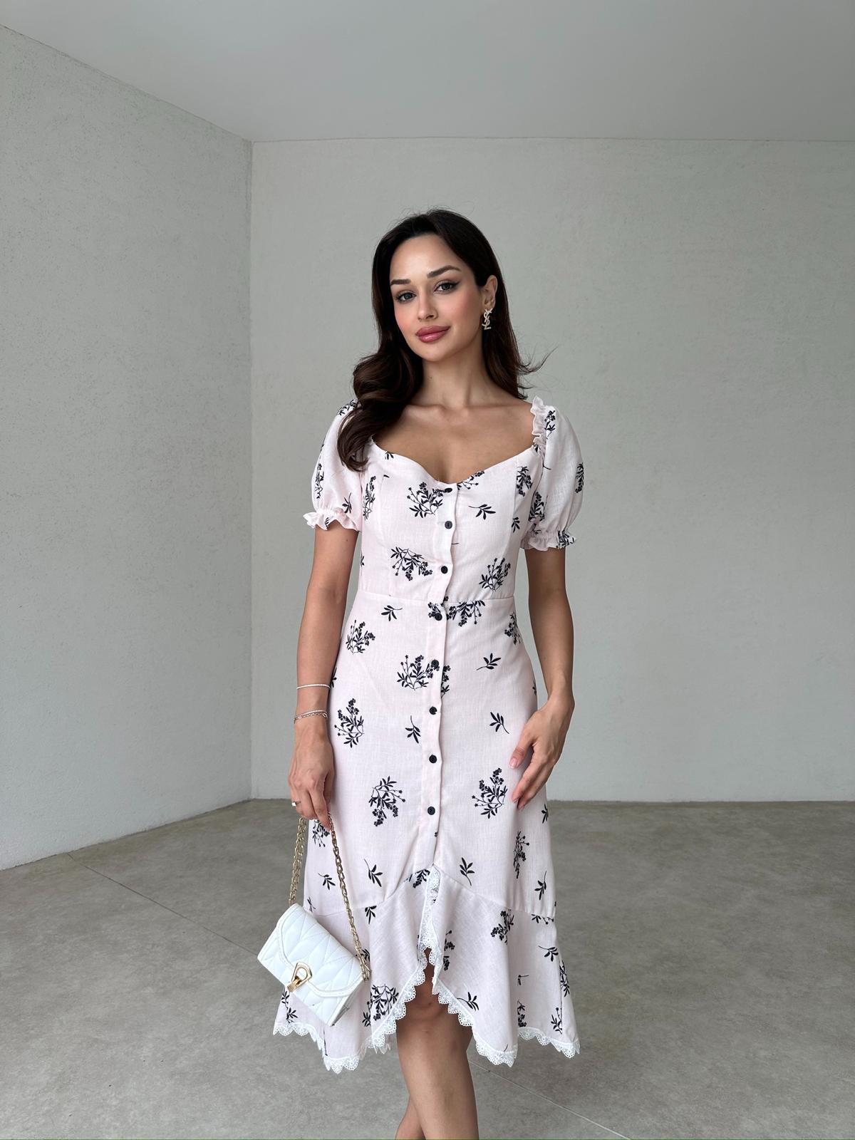 MOVETTA Midi Elbise 7878 - Pudra