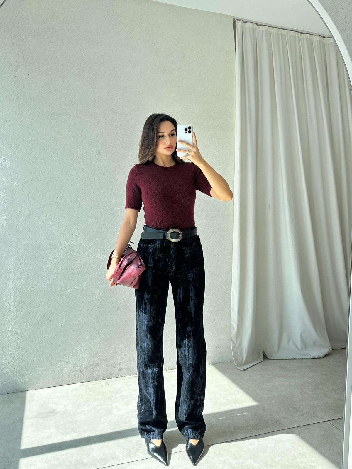 MULAN Kadife Jean 8608 - Lacivert