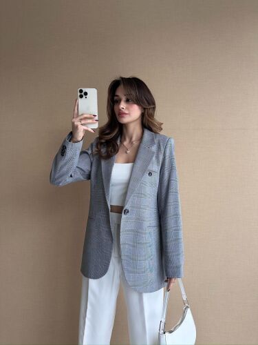 NİWON Ceket 8827 - Gri - Mooi Butik