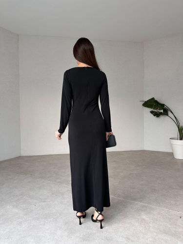 NOMSEN Maxi Elbise 3431 - Siyah - 3