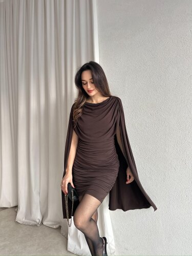 ODİN Elbise 3259 - Acı Kahve - Mooi Butik