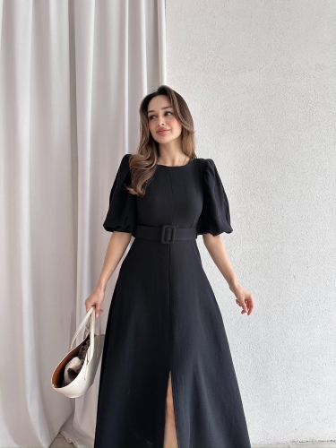 OREGO Maxi Elbise 9454 - Siyah - Mooi Butik