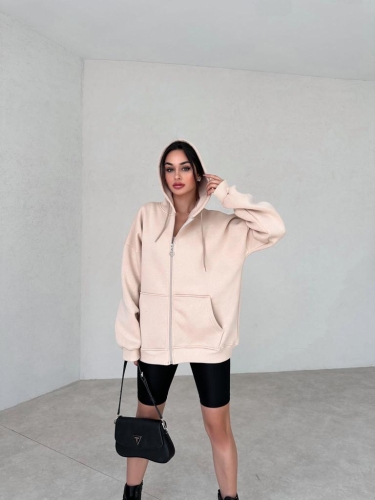 Oversize TWİCE Hoddie 3457 - Krem - 1