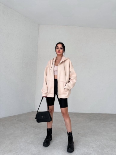 Oversize TWİCE Hoddie 3457 - Krem - 2