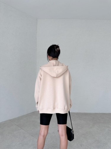 Oversize TWİCE Hoddie 3457 - Krem - 3