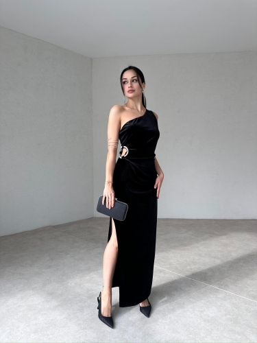 PAMELA Maxi Elbise 1600 - Siyah - 2