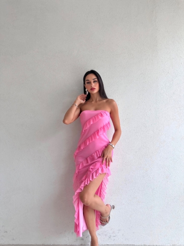 LİSA Elbise 8742 - Pembe - 6