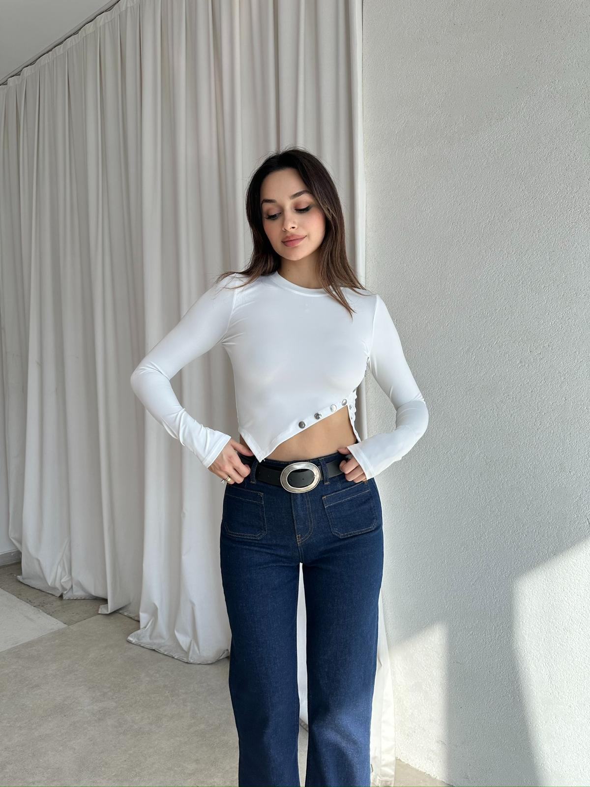 PEGGY Bluz 8503 - Beyaz
