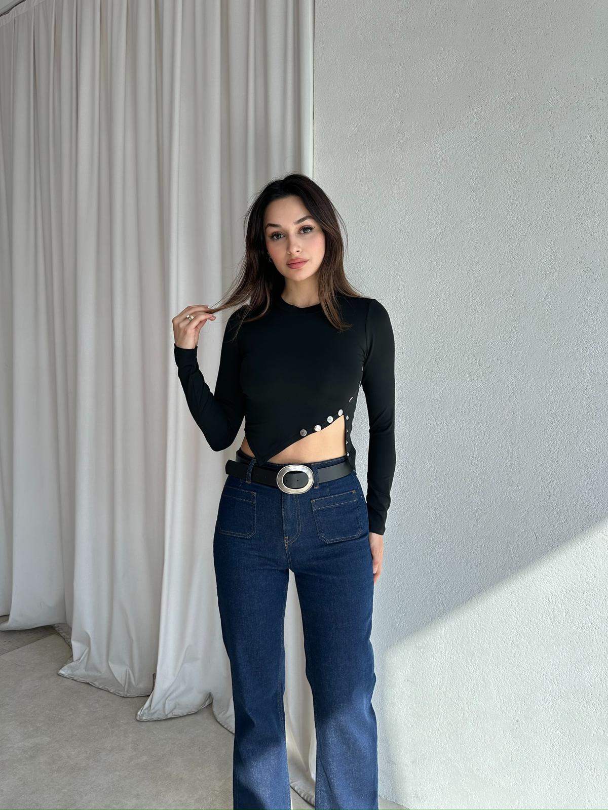 PEGGY Bluz 8503 - Siyah