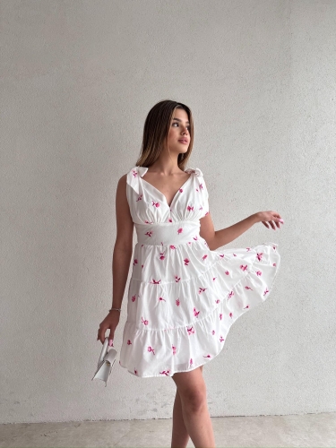 PENROSE Mini Elbise 4852 - Pembe - Mooi Butik