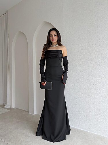 PERİSA Maxi Elbise 5082 - Siyah - Mooi Butik