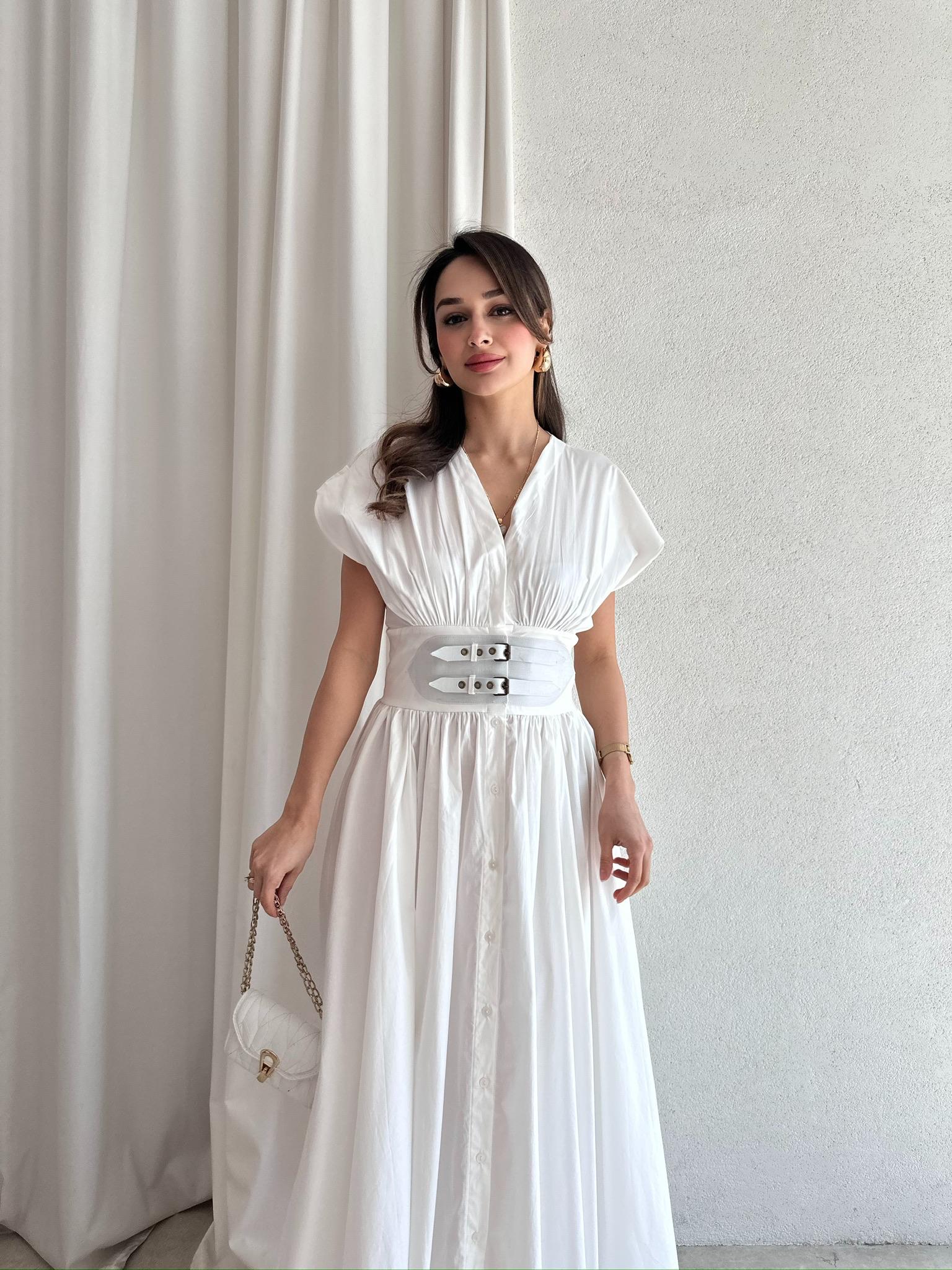 PİMENTA Maxi Elbise 7095 - Beyaz