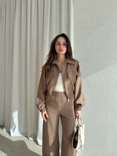 POCHES Takım 8465 - Kahverengi - Mooi Butik