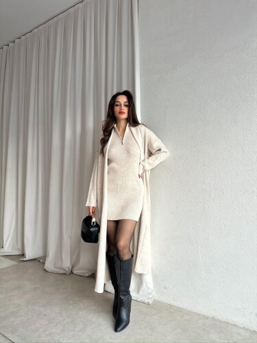 POLKA Triko Takım 8708 - Krem - Mooi Butik