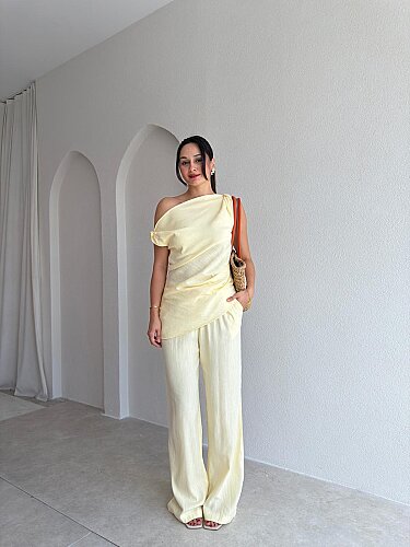 PRİYA Takım 3754 - Sarı - Mooi Butik