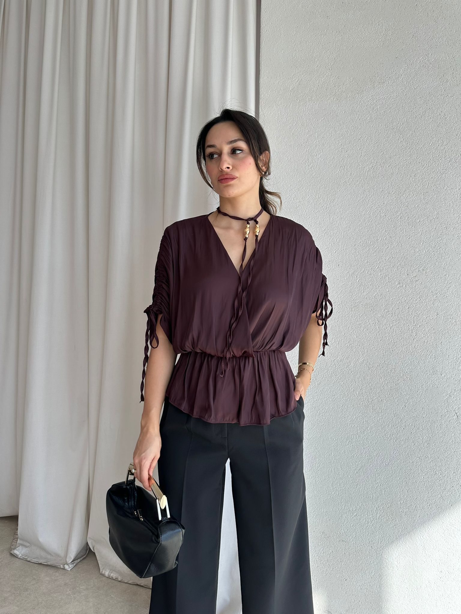RALYA Bluz 8448 - Bordo