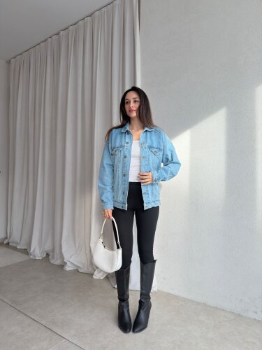 RAVEL Denim Ceket 0016 - Mavi - 3