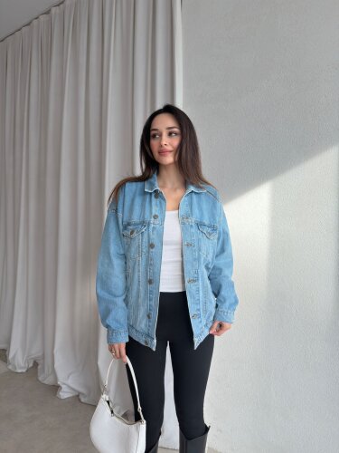 RAVEL Denim Ceket 0016 - Mavi - Mooi Butik