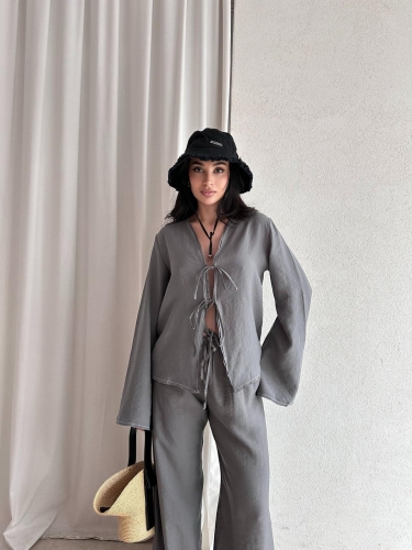 RENNA Takım 7421 - Gri - Mooi Butik