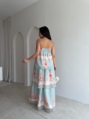 RİCKY Maxi Elbise 2564 - Yeşil - 3