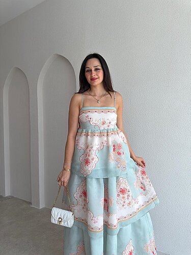 RİCKY Maxi Elbise 2564 - Yeşil - 2
