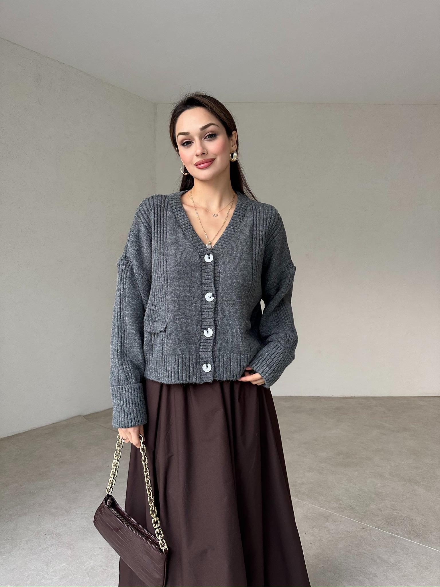 RONWA Hırka 5252 - Gri