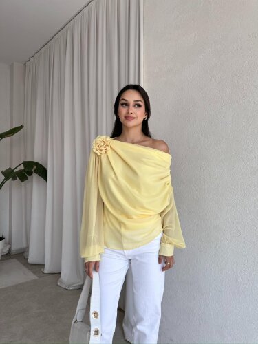 ROTİ Bluz 1598 - Sarı - Mooi Butik