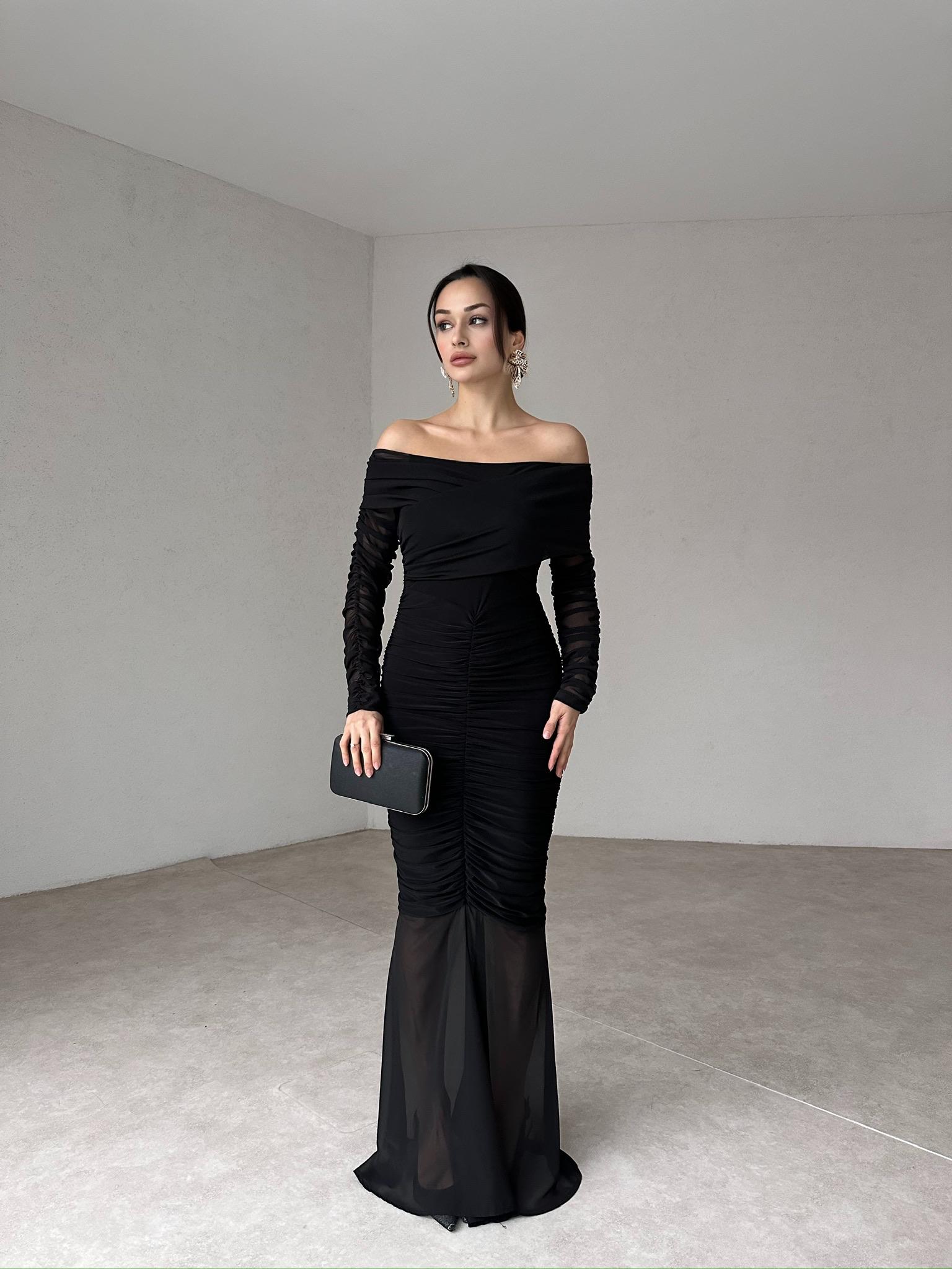 ROYKO Maxi Elbise 2873 - Siyah - 4
