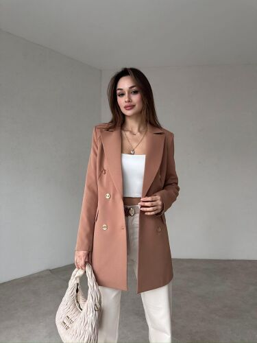 ROZZİE Ceket 8819 - Kahverengi - Mooi Butik