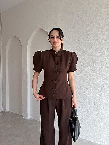 RUFİNA Vatkalı Takım 8956 - Acı Kahve - Mooi Butik