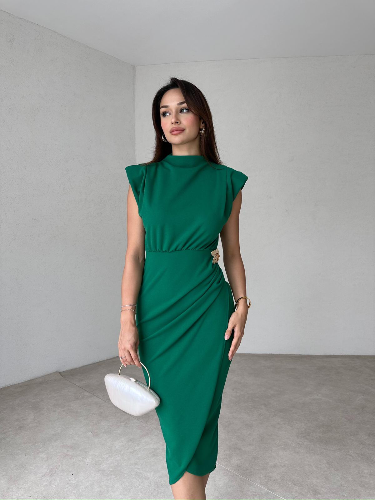 SHALLOW Midi Elbise 0958 - Yeşil 