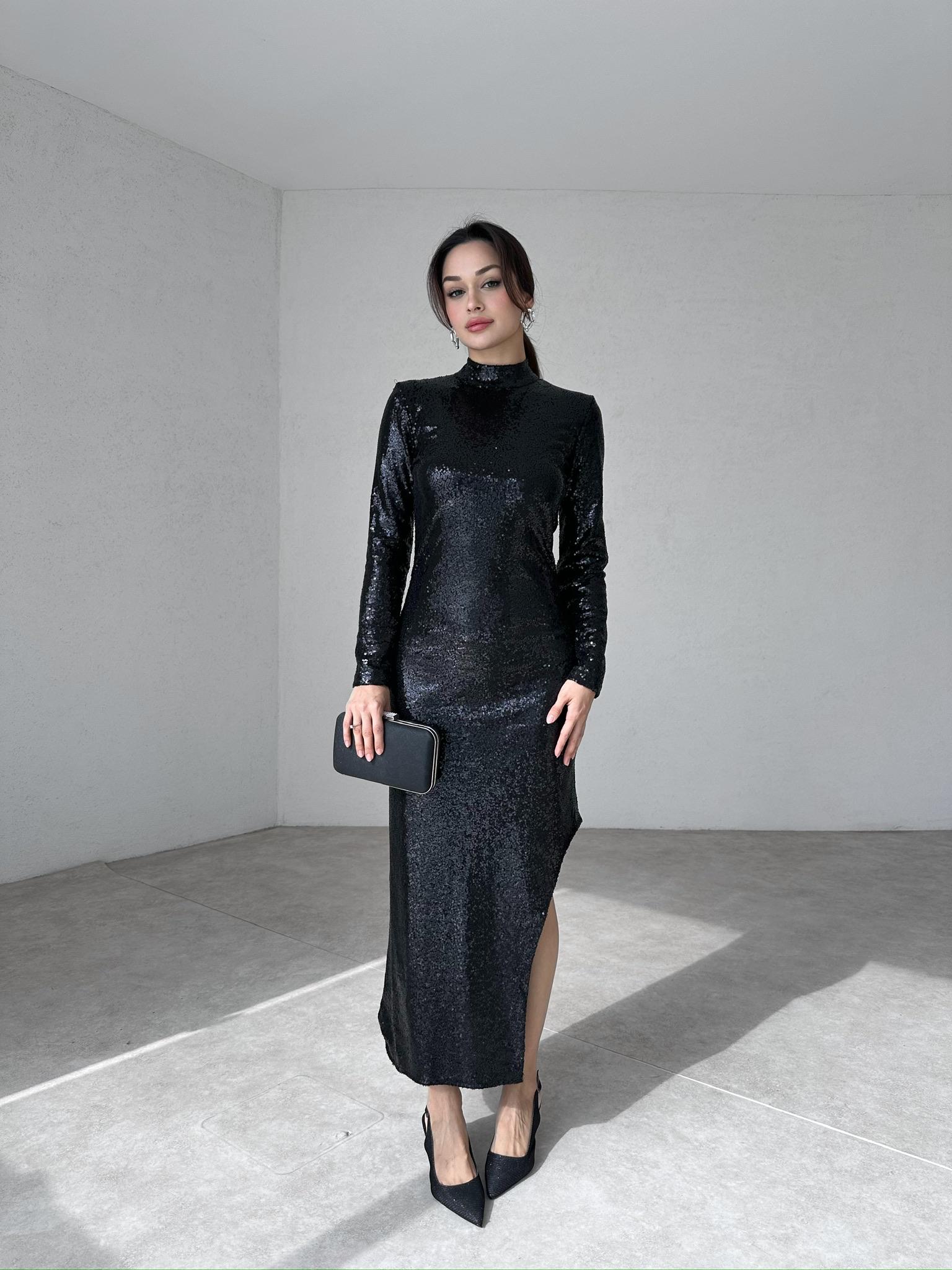 SHOLE Maxi Elbise 4785 - Siyah