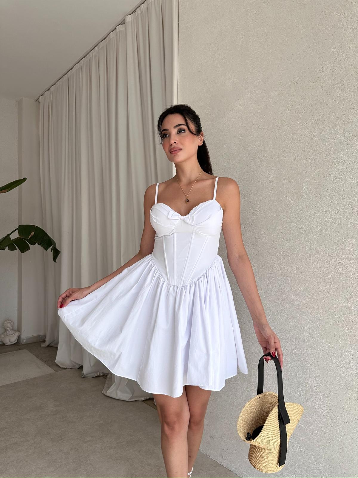 SLAY Mini Elbise 8280 - Beyaz