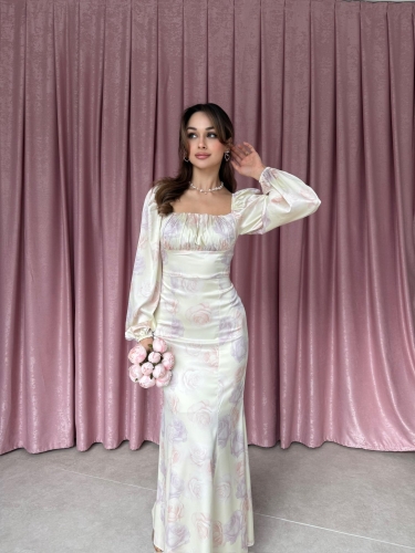 Modena Maxi Elbise 8786 - Sarı - Mooi