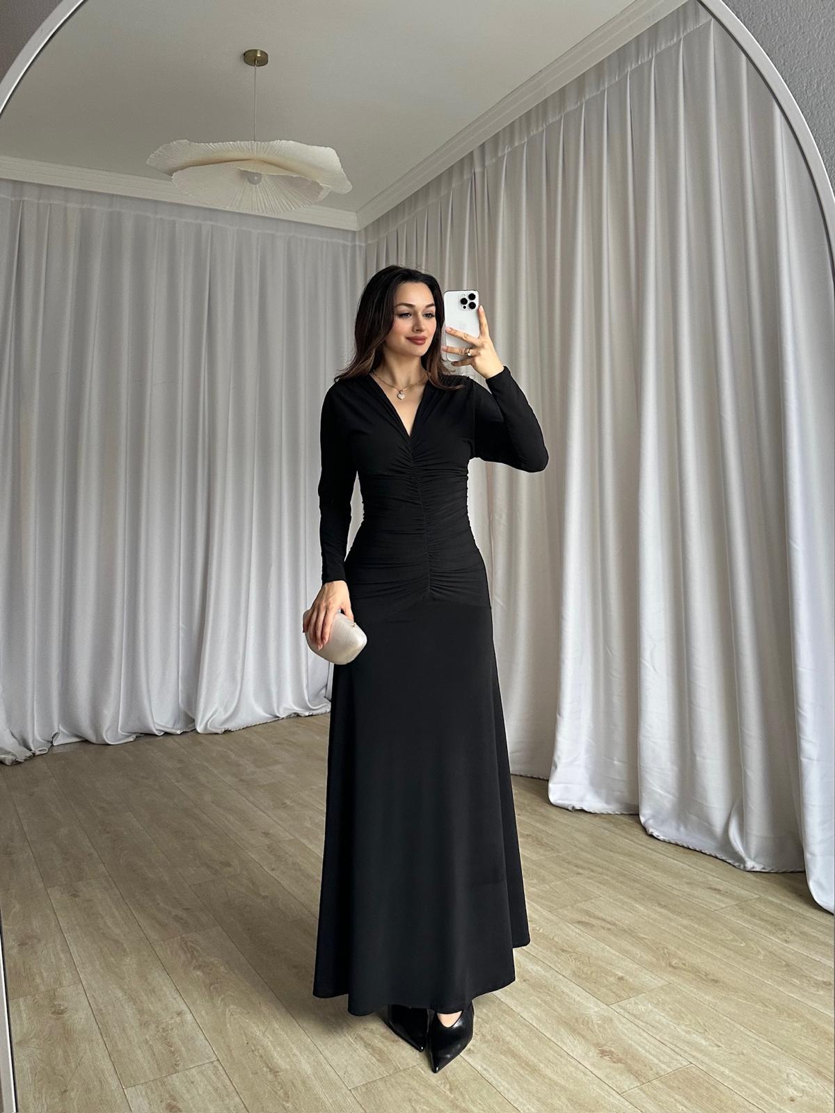 STARK Maxi Elbise 6874 - Siyah