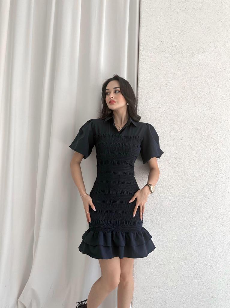 Straplez Gipeli Mini DUMAS Elbise 6532 - Siyah